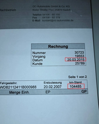 Mercedes-Benz Klasa E cena 28500 przebieg: 197000, rok produkcji 2007 z Chrzanów małe 232